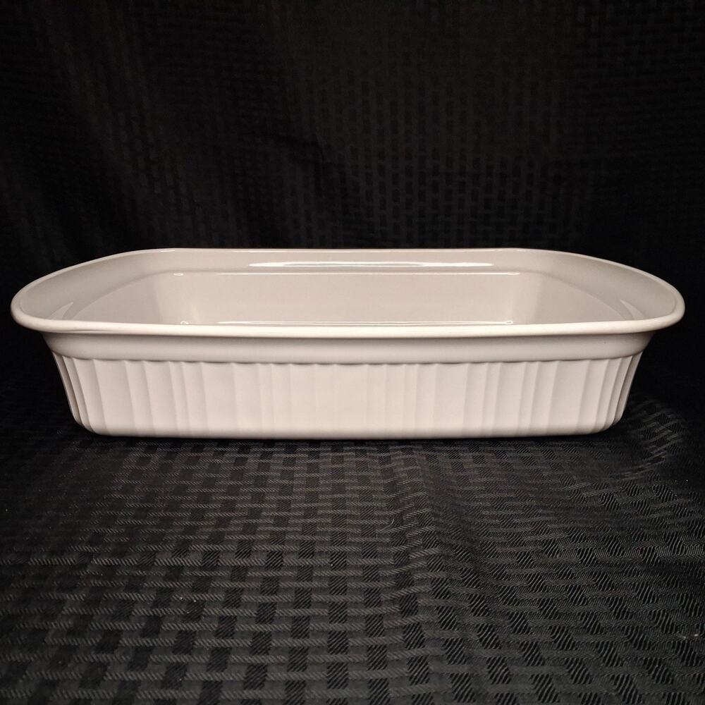 Corning Ware French White Stoneware 9 x 13" Casserole Lasagna Roaster